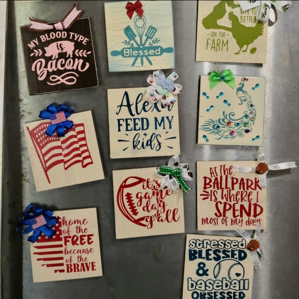 Assorted Handcrafted Magnets or Ornaments